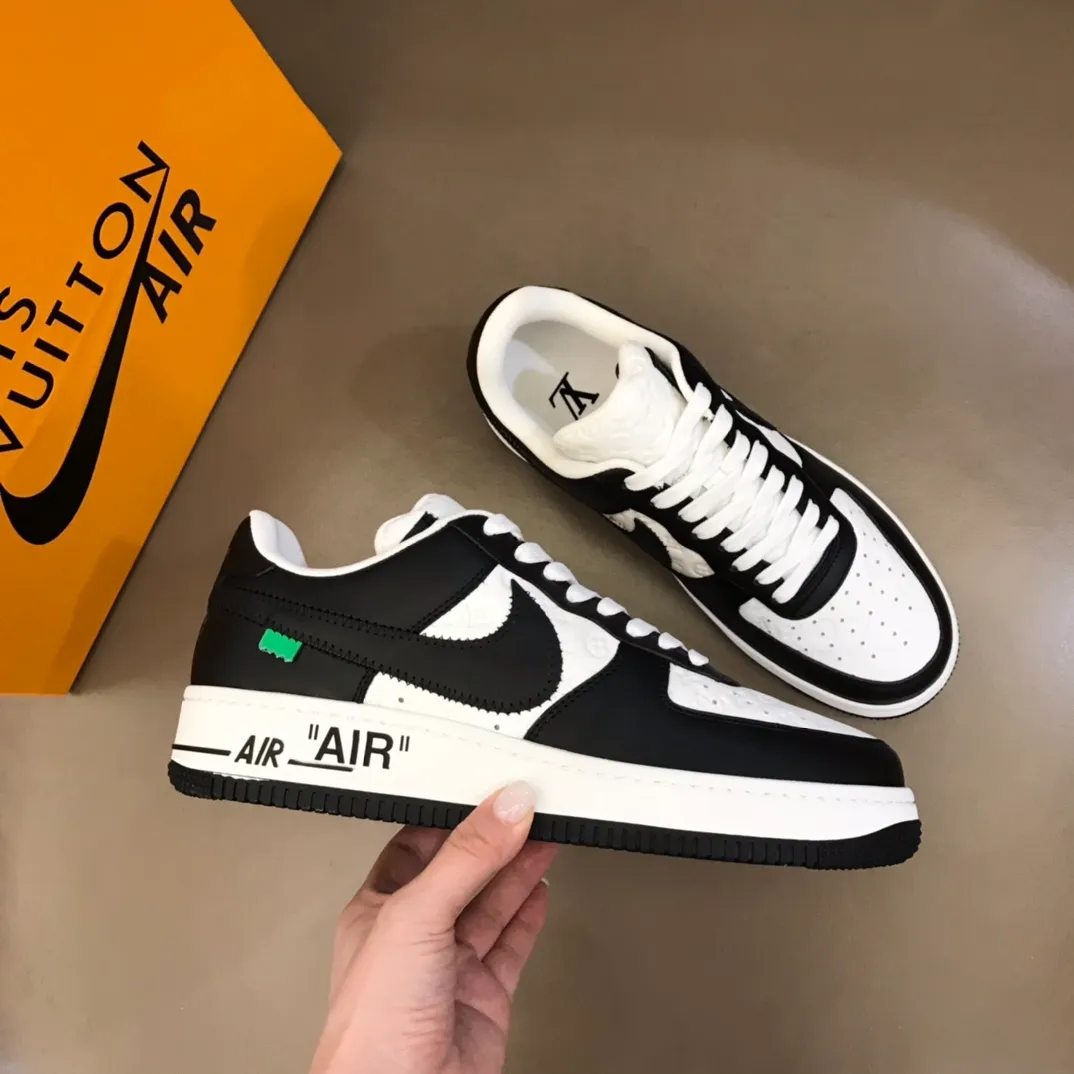 Men's shoes 💰p420 "*OUIS *UITTO*" x OFF-WHITE x Nike tripartite collaboration! Trendy and cool men's casual sports shoes with unrivaled color matching. The design idea basically continues the style of THE TEN. The Swoosh line and tongue label have a very familiar visual effect and are both fashionable and trendy! A must-have for fashionistas! The effect on your feet is absolutely stunning! Size: 38-45